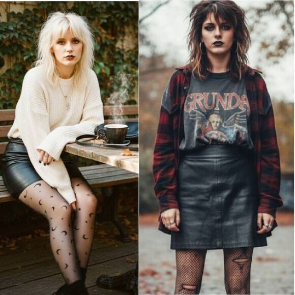 VTG 80s BB Dakota Black Leather Mini Skirt SZ 7 High Waist Moto Grunge Goth - Picture 5 of 12